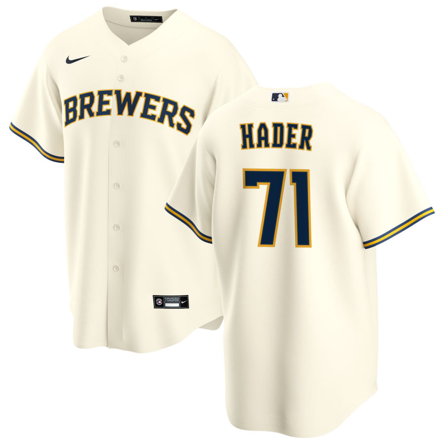 Nike Men #71 Josh Hader Milwaukee Brewers Baseball Jerseys Sale-Cream